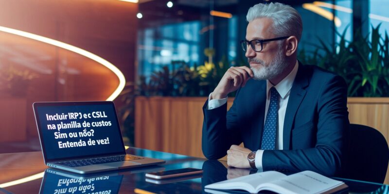 Incluir IRPJ e CSLL na Planilha