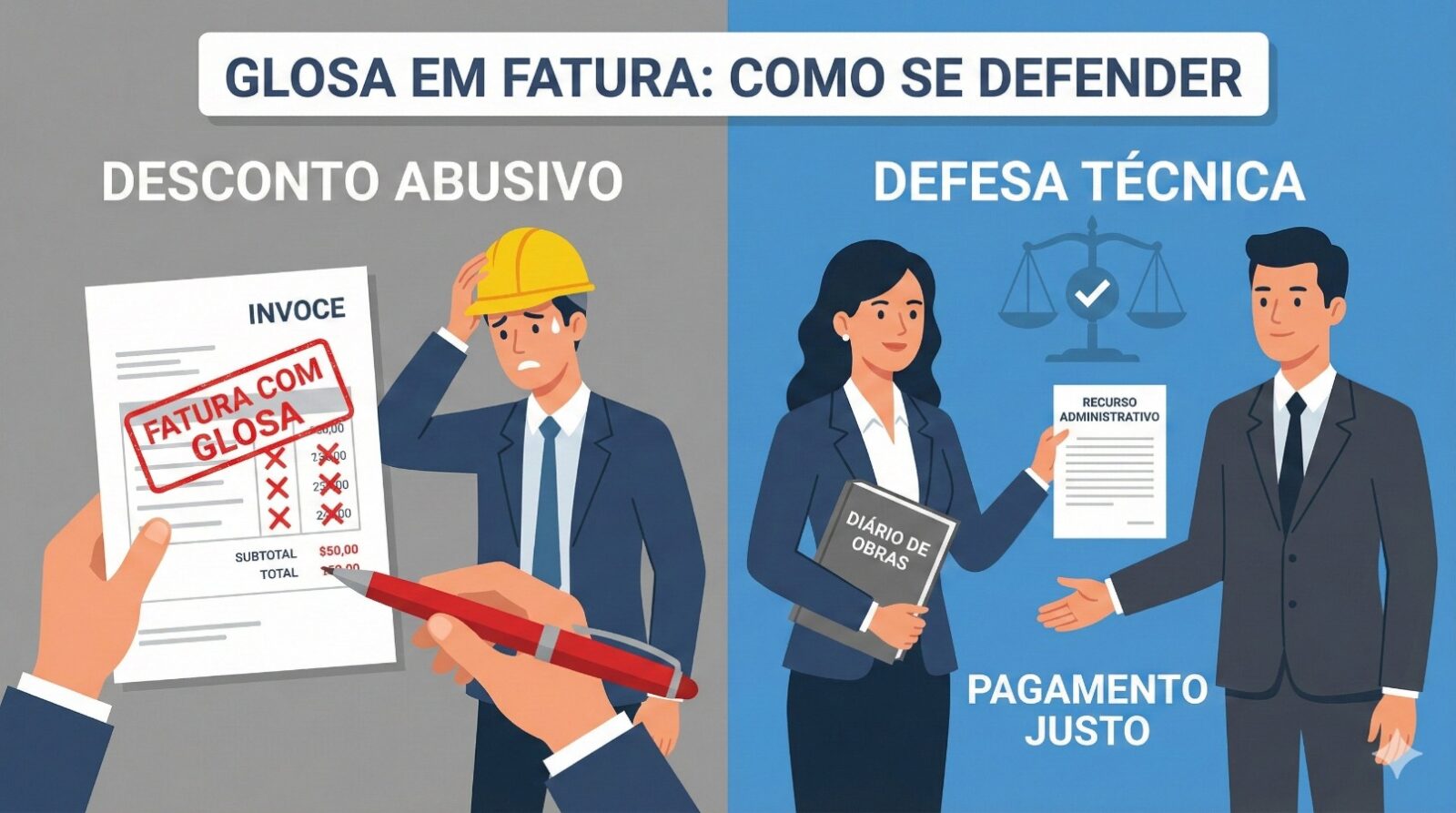 Glosa em Fatura de Licitação